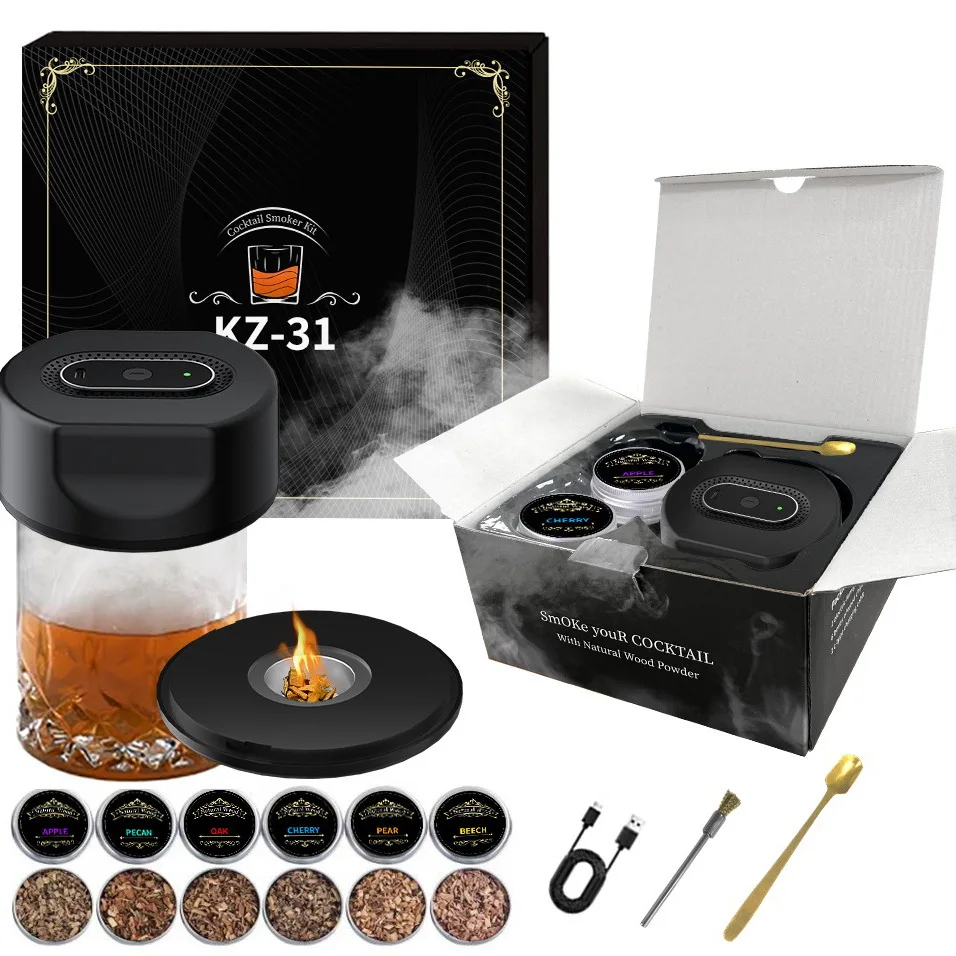 Electric Whiskey Smoker Kit Rechargeable - 6 Natural Wood Chips Flavors,Built-in Lighter,Birthday Bourbon Whiskey Gifts for Men
Electric Whiskey Smoker Kit Rechargeable - 6 Natural Wood Chips Flavors,Built-in Lighter,Birthday Bourbon Whiskey Gifts for Men
