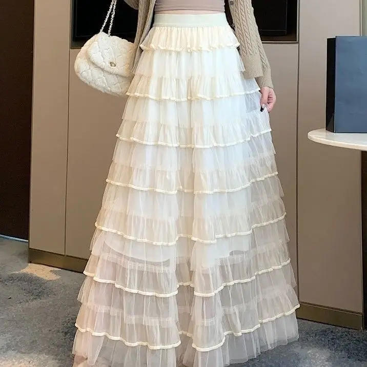 Ele однотонная кружевная юбка-тортик, женская утягивающая юбка с высокой талией, весна 2025, новая длинная юбка в Корейском стиле, для поездок на работу
Ele однотонная кружевная юбка-тортик, женская утягивающая юбка с высокой талией, весна 2025, новая длинная юбка в Корейском стиле, для поездок на работу