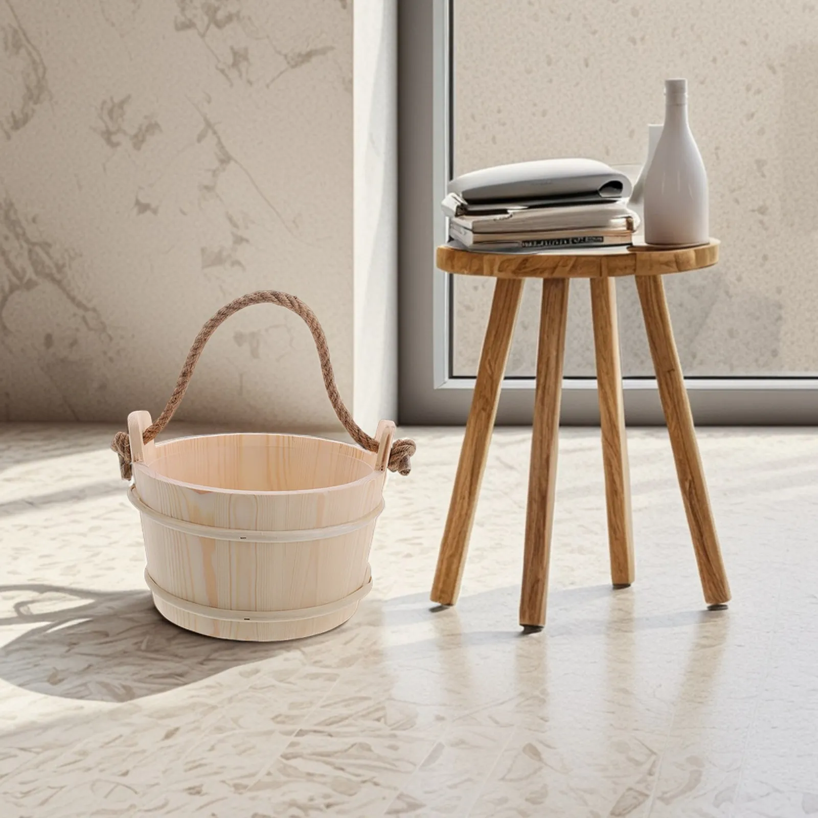 Набор для сауны: ведро и черпак из дерева с натуральной отделкой, инструмент для подачи воды в парную, для домашнего спа и ванночек для ног
Набор для сауны: ведро и черпак из дерева с натуральной отделкой, инструмент для подачи воды в парную, для домашнего спа и ванночек для ног