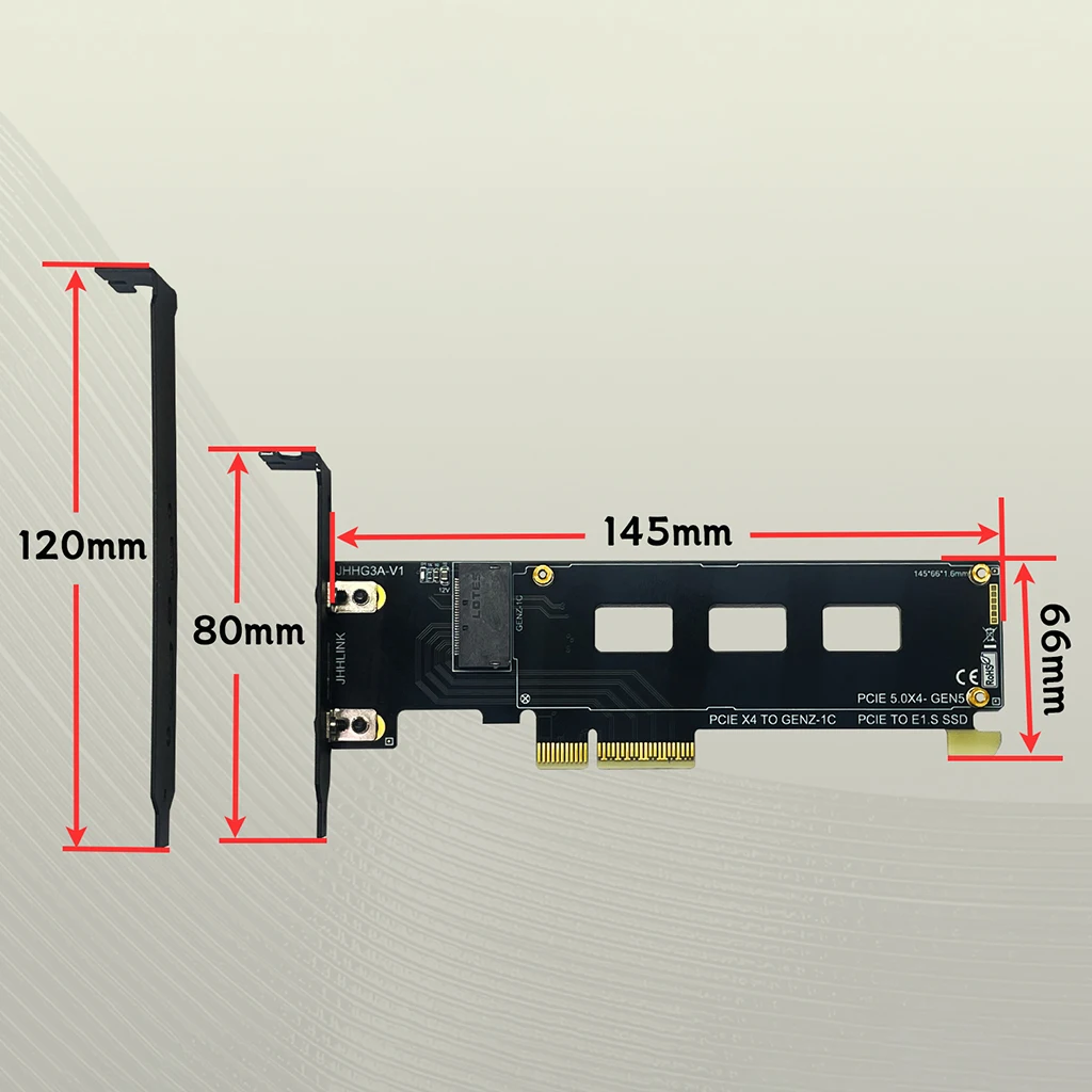 Карта расширения PCIe 5.0 x4 для интерфейса PCIE X4 на GENZ-1C, конвертер PCIe 5.0 x4 в E1.S SSD, адаптер для твердотельных накопителей NVMe X8/X16
Карта расширения PCIe 5.0 x4 для интерфейса PCIE X4 на GENZ-1C, конвертер PCIe 5.0 x4 в E1.S SSD, адаптер для твердотельных накопителей NVMe X8/X16