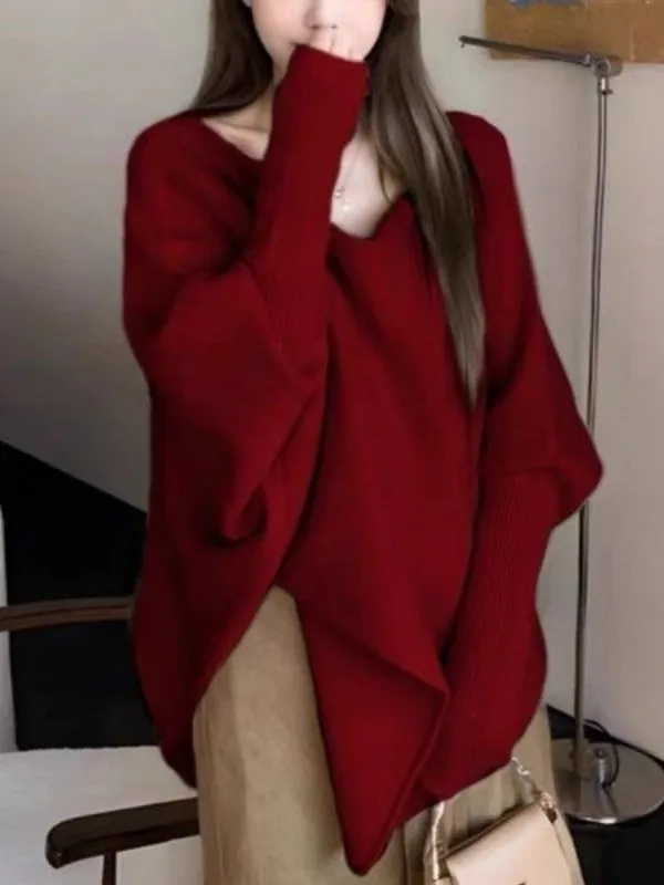 Женский мягкий вязаный свитер V-Ne Batwing Sve, асимметричный свободный крой, зимний новый удобный повседневный топ для женщин
Женский мягкий вязаный свитер V-Ne Batwing Sve, асимметричный свободный крой, зимний новый удобный повседневный топ для женщин