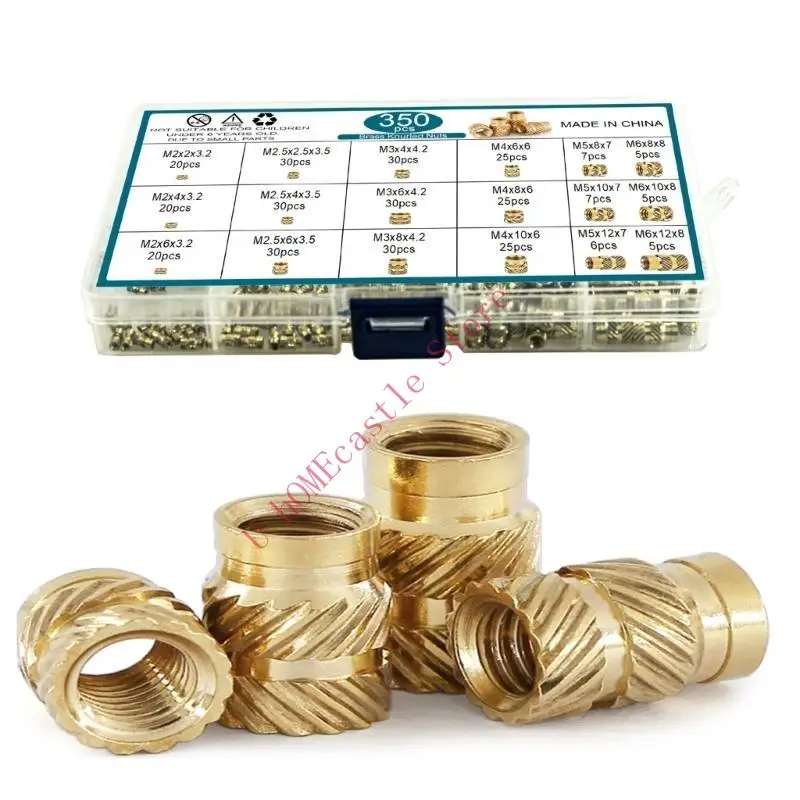 63HF 350Pcs Inserts Convenient & Reliable Threaded Inserts Knurled for 3D Printing
63HF 350Pcs Inserts Convenient & Reliable Threaded Inserts Knurled for 3D Printing