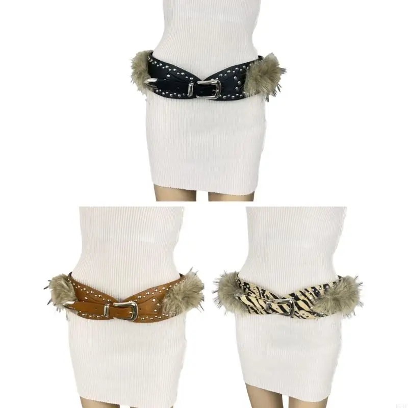 L74F Furred Waistband Belt Aesthetic Waist Cincher For Women Fashionable Outfits
L74F Furred Waistband Belt Aesthetic Waist Cincher For Women Fashionable Outfits