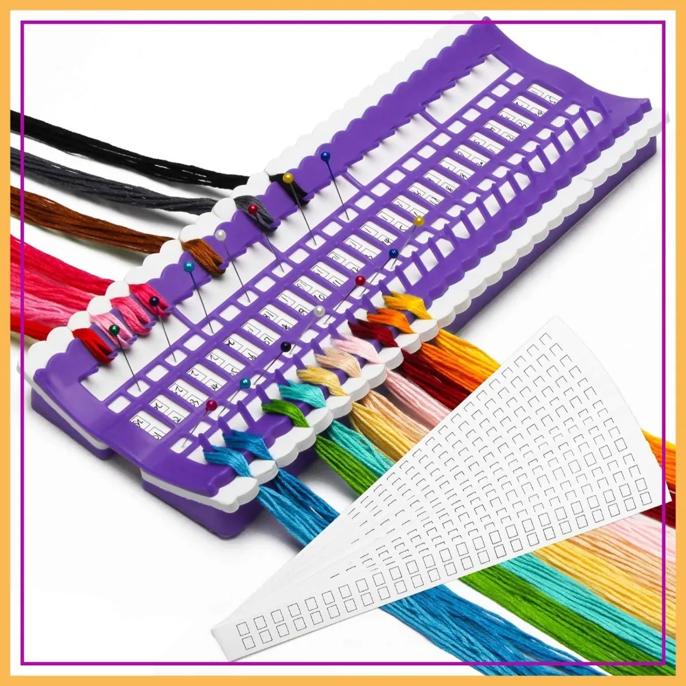 50 Slots Floss Organizer with 15 Paper Cards, Embroidery Thread Holder for Cross Stitch
50 Slots Floss Organizer with 15 Paper Cards, Embroidery Thread Holder for Cross Stitch