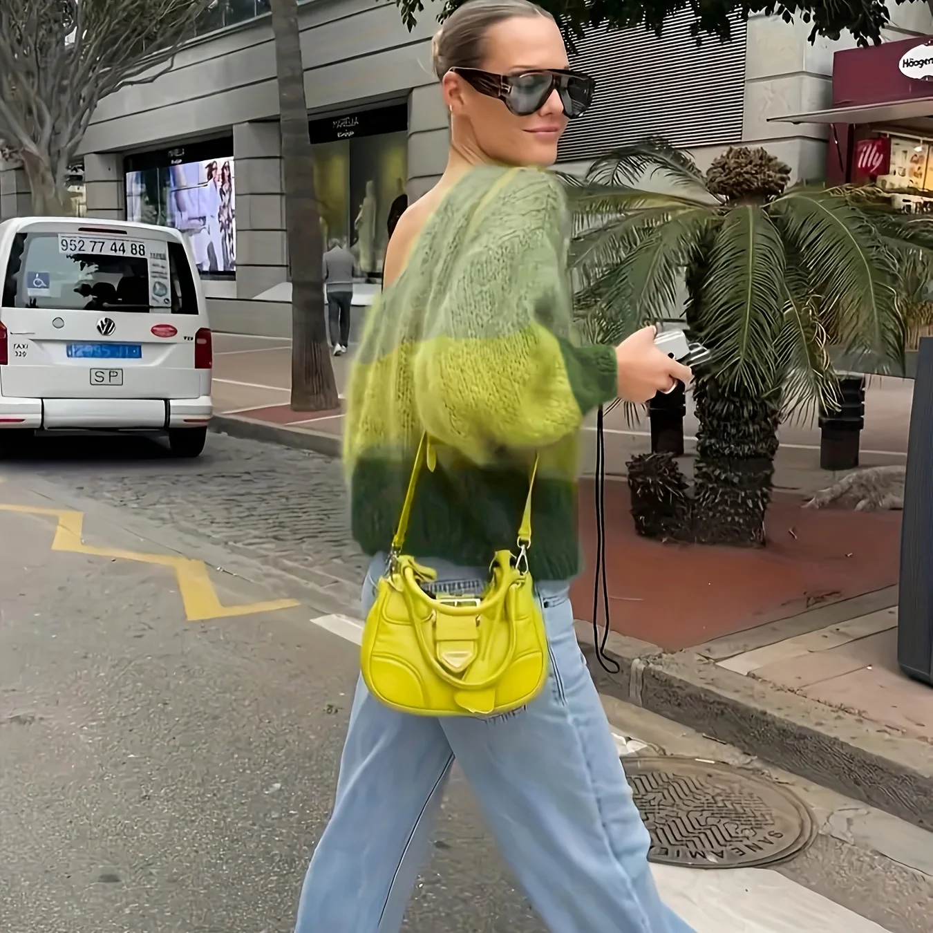 Women's Color Block Mohair Knit Sweater, Off Shoulder Loose Long Sleeve Pullover, Casual Cozy Cropped Knitwear
Women's Color Block Mohair Knit Sweater, Off Shoulder Loose Long Sleeve Pullover, Casual Cozy Cropped Knitwear