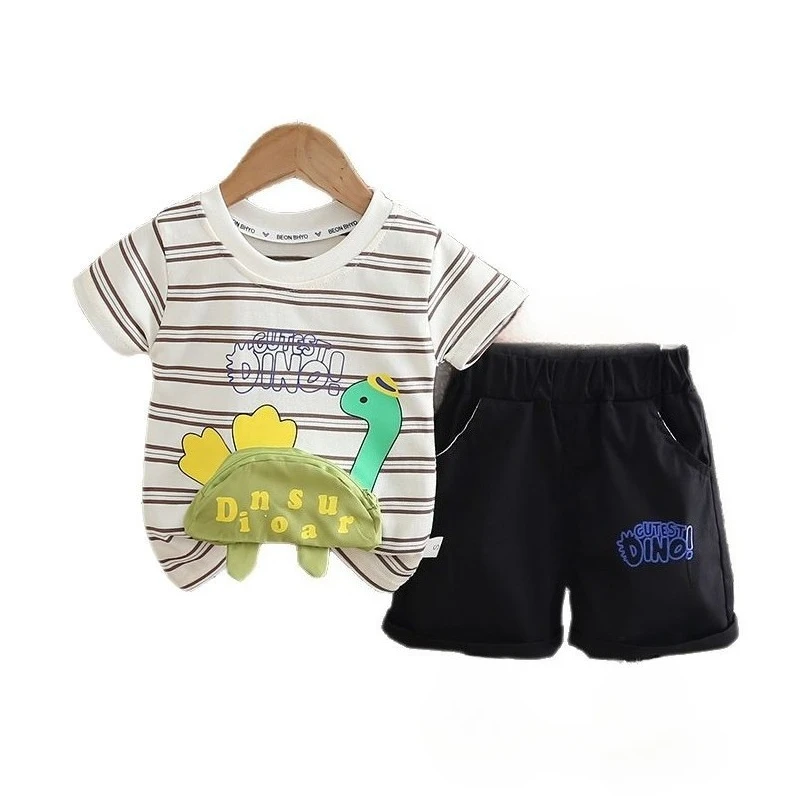 New Summer Fashion Baby Boys Clothes Suit Children Casual Striped T-Shirt Shorts 2Pcs/Sets Kids Girls Clothing Infant Costume
New Summer Fashion Baby Boys Clothes Suit Children Casual Striped T-Shirt Shorts 2Pcs/Sets Kids Girls Clothing Infant Costume