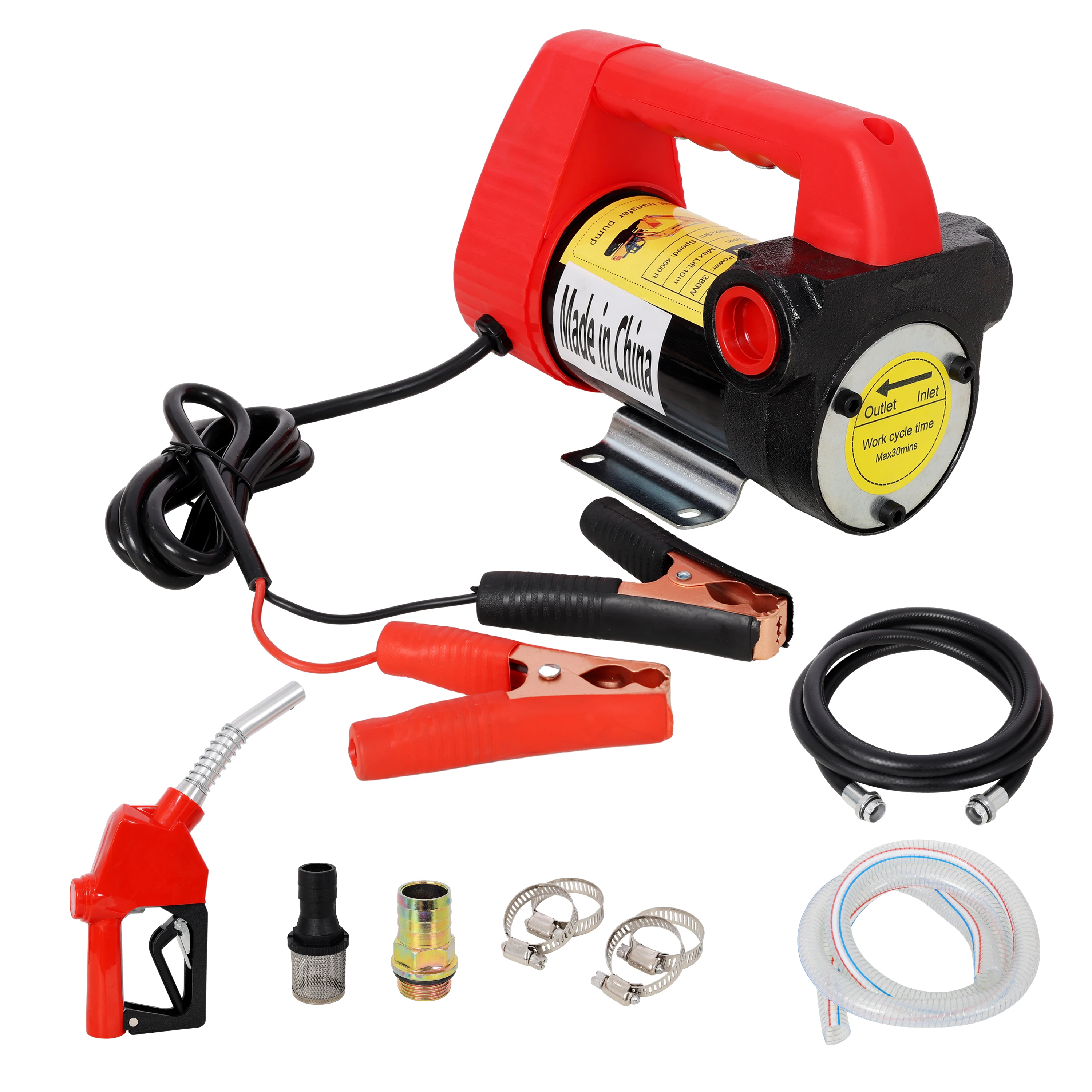 12V DC Electric Diesel Transfer Pump Kit Portable Self-Priming Fuel Extractor with Auto Shut-off Nozzle 10 GPM For Tractor Kerosene Machinery
12V DC Electric Diesel Transfer Pump Kit Portable Self-Priming Fuel Extractor with Auto Shut-off Nozzle 10 GPM For Tractor Kerosene Machinery