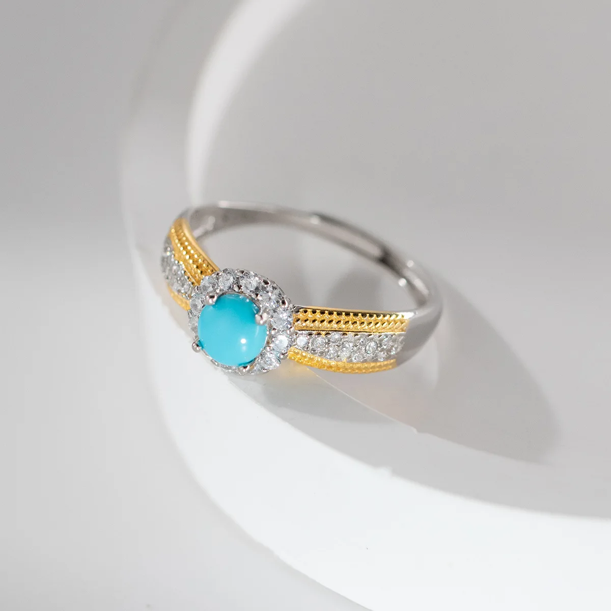 S925 Silver Turquoise Ring Two Tone Geometric Stackable Nickel Free Hypoallergenic Minimalist Dainty Jewelry Gift for Women
S925 Silver Turquoise Ring Two Tone Geometric Stackable Nickel Free Hypoallergenic Minimalist Dainty Jewelry Gift for Women