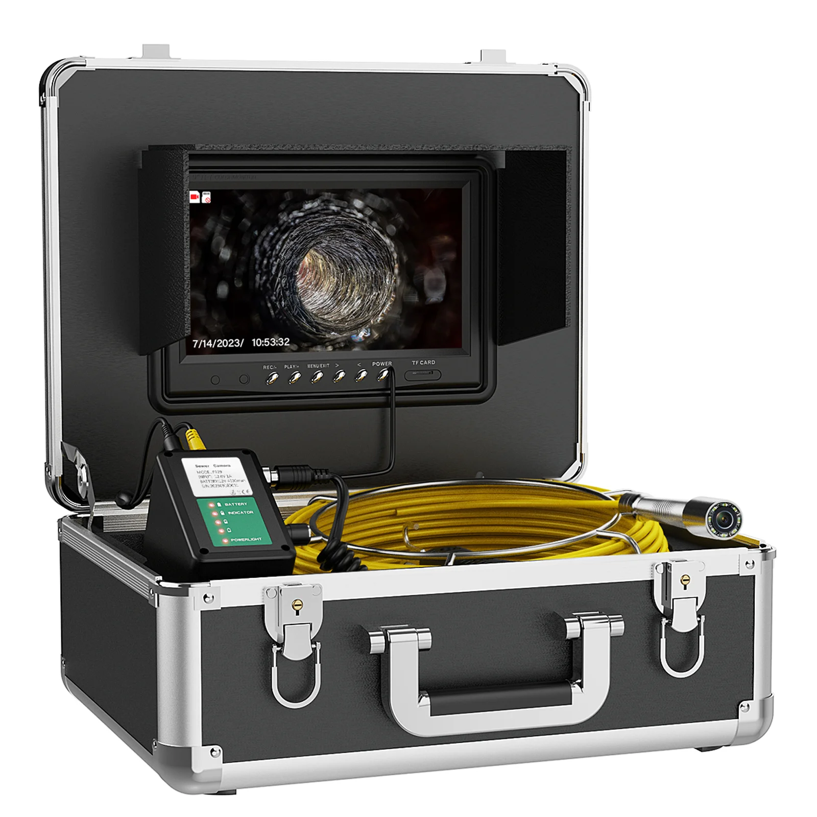 9" DVR Sewer 17mm Lens 30M 16GB Card IP68 Waterproof Industrial Pipe Drain Endoscope System
9" DVR Sewer 17mm Lens 30M 16GB Card IP68 Waterproof Industrial Pipe Drain Endoscope System