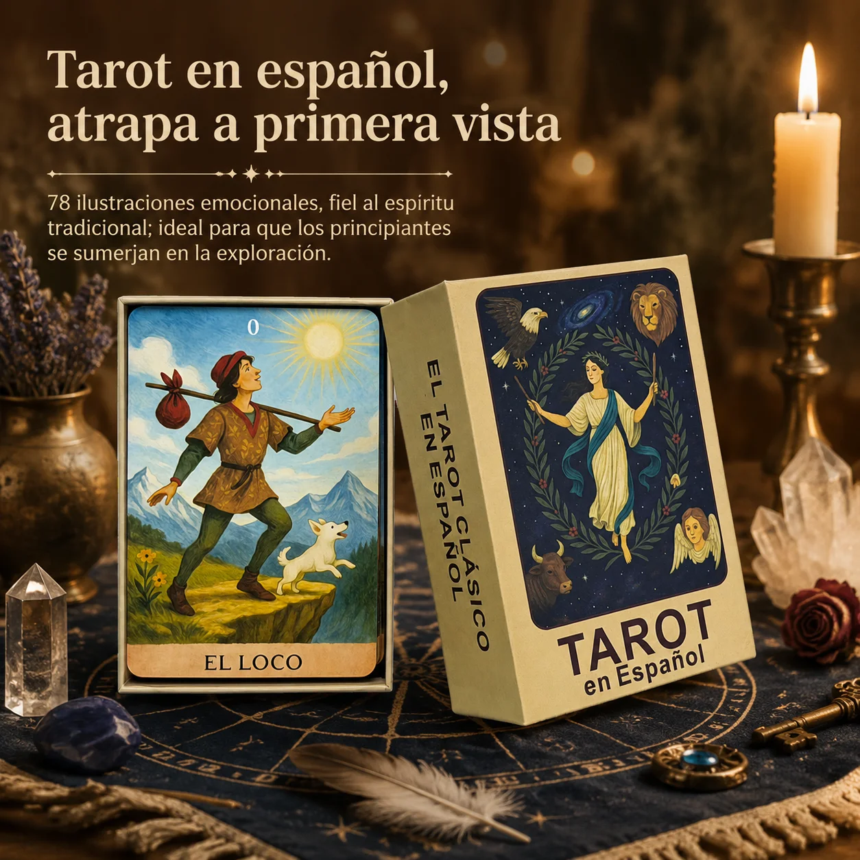 Classic Spanish Tarot Deck 78 Cards, Oracle Cards, Divination Tool, Gift, Suitable for Beginners and Experienced Enthusiasts
Classic Spanish Tarot Deck 78 Cards, Oracle Cards, Divination Tool, Gift, Suitable for Beginners and Experienced Enthusiasts