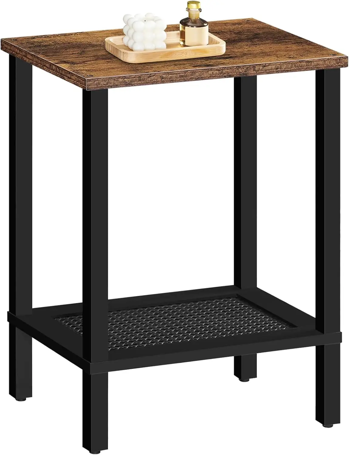 End Table, Small Side Table with 2-Tier Storage Shelves, Nightstand with Faux Rattan Decoration, for Living Room, Bedroom, Ru
End Table, Small Side Table with 2-Tier Storage Shelves, Nightstand with Faux Rattan Decoration, for Living Room, Bedroom, Ru