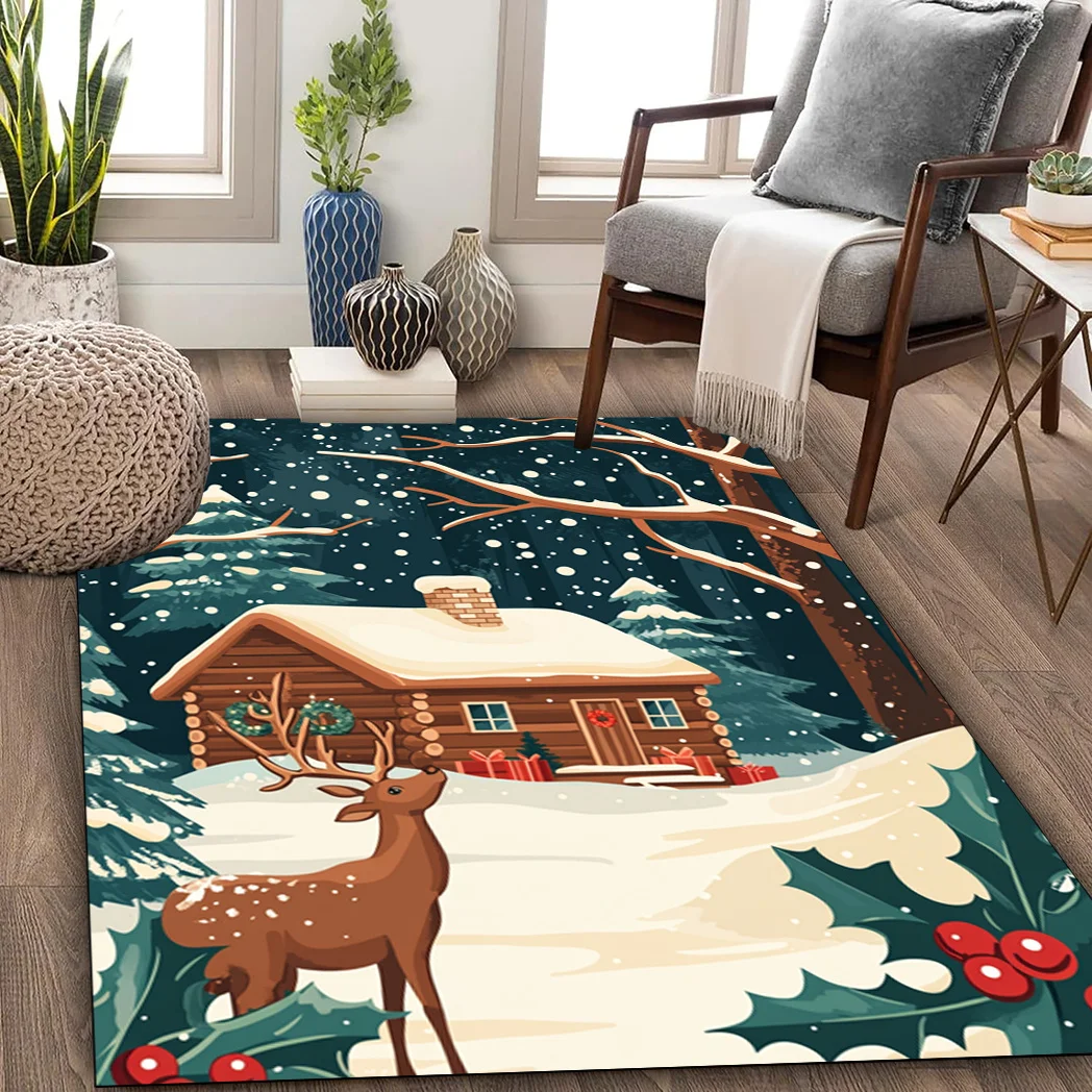 Christmas Igloo and Reindeer Area Mat - Washable Polyester, Lightweight, Suitable for Living Room, Kitchen, Dining Room, Office
Christmas Igloo and Reindeer Area Mat - Washable Polyester, Lightweight, Suitable for Living Room, Kitchen, Dining Room, Office