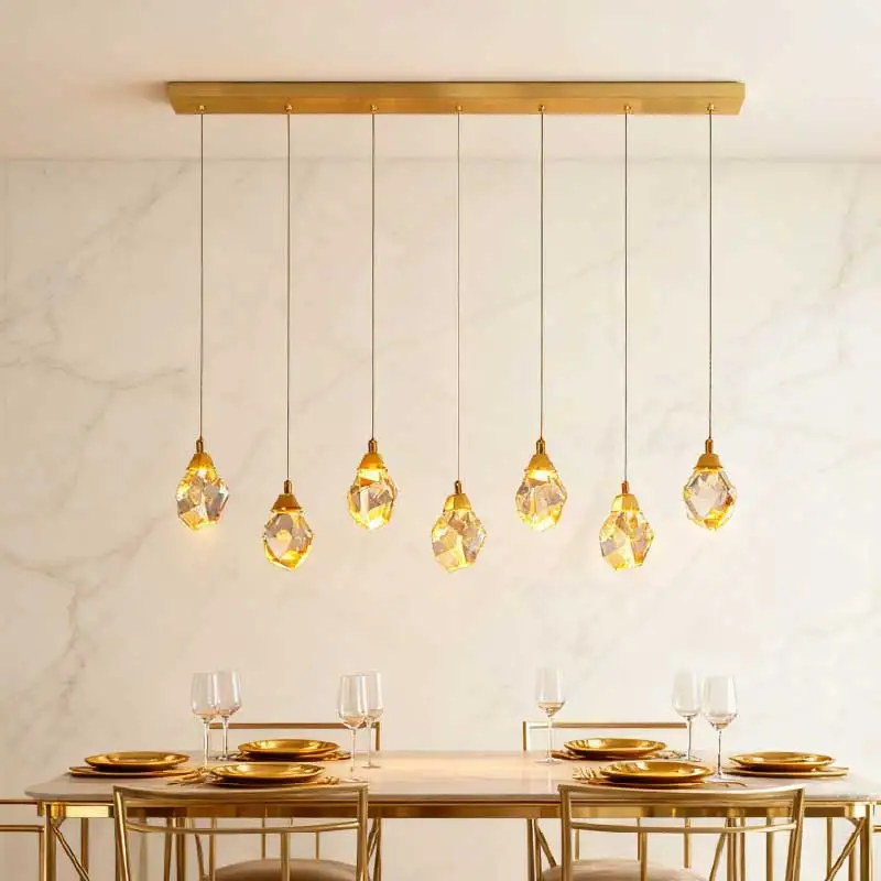 REVEN Dimmable Modern Chandelier Brass and Crystal Combination gold Finish Adjustable Height for Dining Room Hotel Ceiling Light
REVEN Dimmable Modern Chandelier Brass and Crystal Combination gold Finish Adjustable Height for Dining Room Hotel Ceiling Light