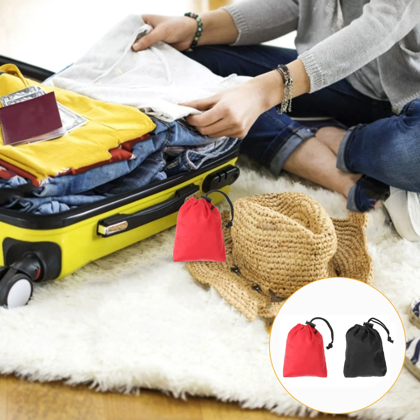 2 PCS Storage Bag Home Drawstring Bags Small Accessories Sundries Cloth 
2 PCS Storage Bag Home Drawstring Bags Small Accessories Sundries Cloth