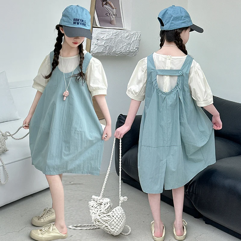 Summer Girls Dresses Set Young Girls Skirt Pleated Hem A Line Soft Cotton Dress With Flower Bud Design Toddle Outfit Size 4-14Y
Summer Girls Dresses Set Young Girls Skirt Pleated Hem A Line Soft Cotton Dress With Flower Bud Design Toddle Outfit Size 4-14Y