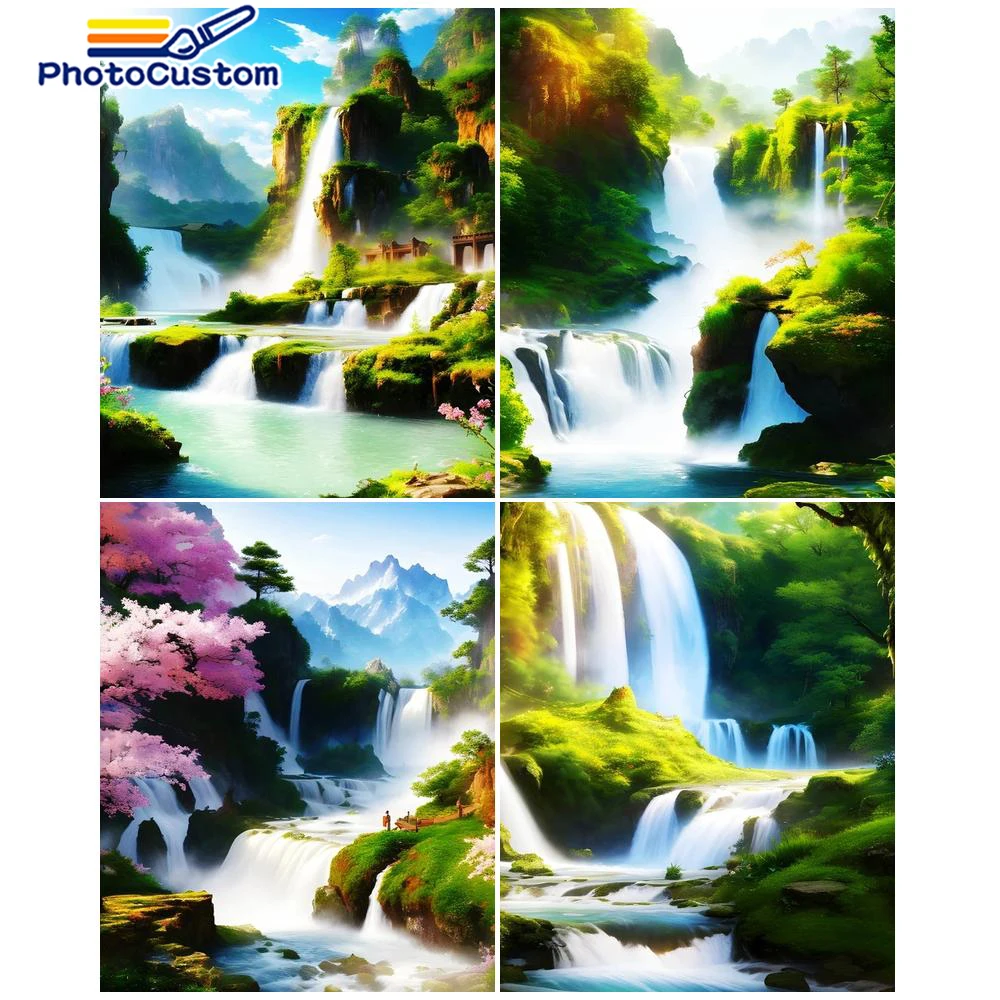 PhotoCustom Oil Painting By Numbers Landscape Waterfall On Canvas With Frame Handmade Drawing Paints For Adults Kit Home Decor
PhotoCustom Oil Painting By Numbers Landscape Waterfall On Canvas With Frame Handmade Drawing Paints For Adults Kit Home Decor