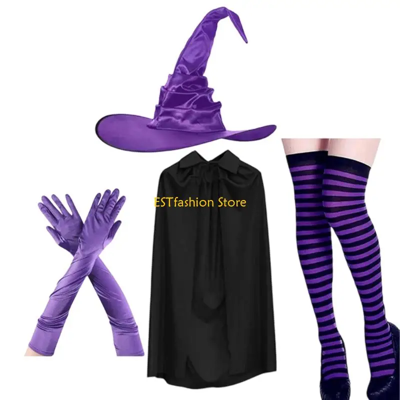 Y5GC Wizard Cloak Hat Costume Set Gloves Socks Halloween Party Cosplay Outfit
Y5GC Wizard Cloak Hat Costume Set Gloves Socks Halloween Party Cosplay Outfit