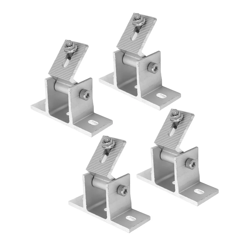 4pcs Adjustable Tilt Angle Solar Panel Mounting Bracket Mount Bracket Base Aluminum Alloy Solar PV Bracket Support Feet
4pcs Adjustable Tilt Angle Solar Panel Mounting Bracket Mount Bracket Base Aluminum Alloy Solar PV Bracket Support Feet