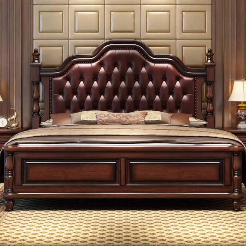 American Light Luxury Modern Simple Rural Solid Wood Bedroom Furniture Double Retro Soft Bed
American Light Luxury Modern Simple Rural Solid Wood Bedroom Furniture Double Retro Soft Bed