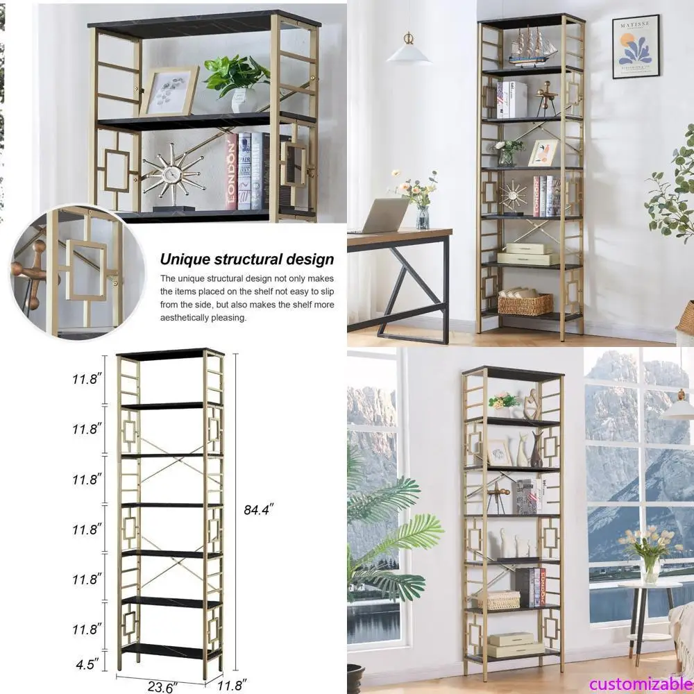 7-уровневая высокая металлическая книжная полка — современный отдельно стоящий блок для хранения для дома и офиса
7-уровневая высокая металлическая книжная полка — современный отдельно стоящий блок для хранения для дома и офиса