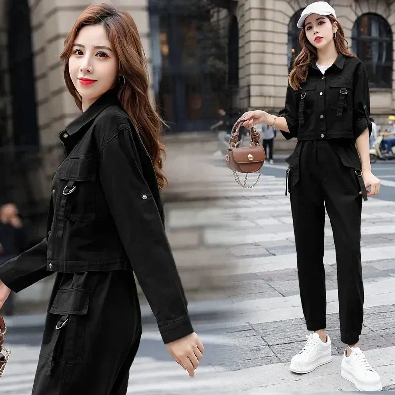 Streetwear Tracksuit Cargo Coat Casual Pants 2 Piece Sets Women's Outfits Spring and Autumn Korean Fashion Y2k Suit
Streetwear Tracksuit Cargo Coat Casual Pants 2 Piece Sets Women's Outfits Spring and Autumn Korean Fashion Y2k Suit