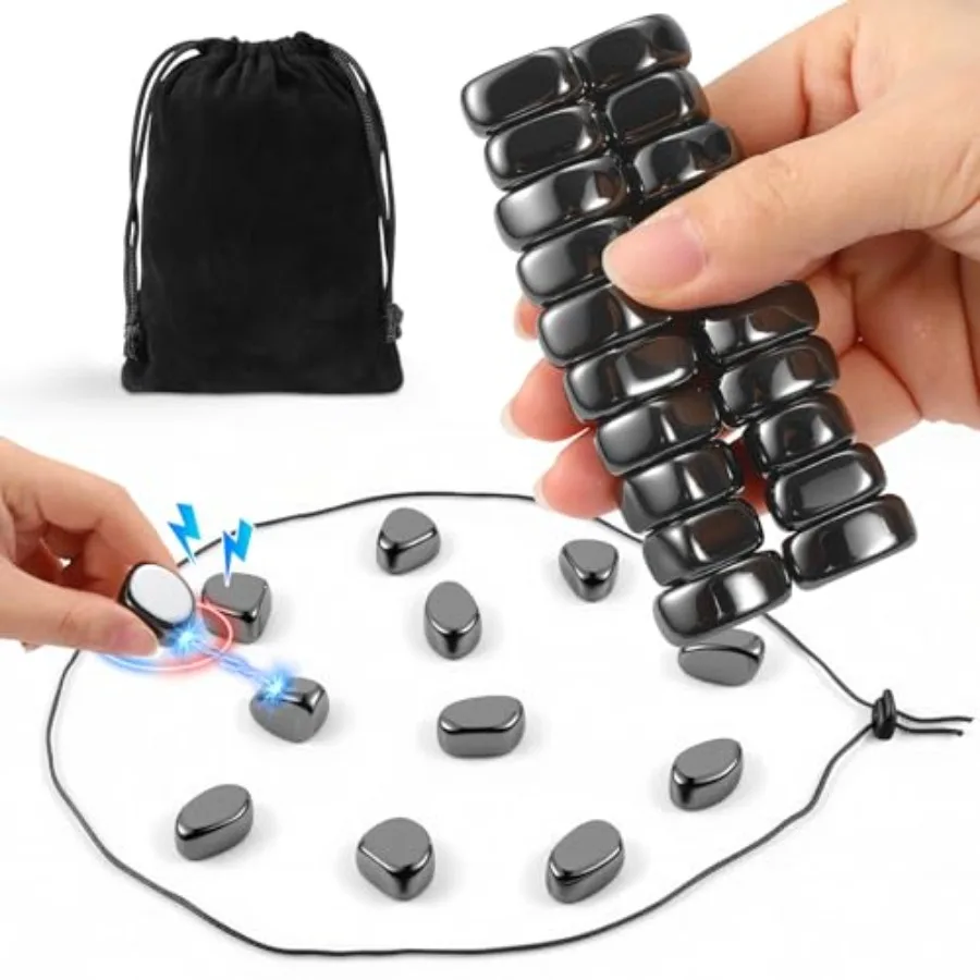 Upged Magnetic Che Game et with 20 Larr Black tone and Rope, Eiting Magnet Game for Family Party Travel Camping, Fun trategy fo
Upged Magnetic Che Game et with 20 Larr Black tone and Rope, Eiting Magnet Game for Family Party Travel Camping, Fun trategy fo