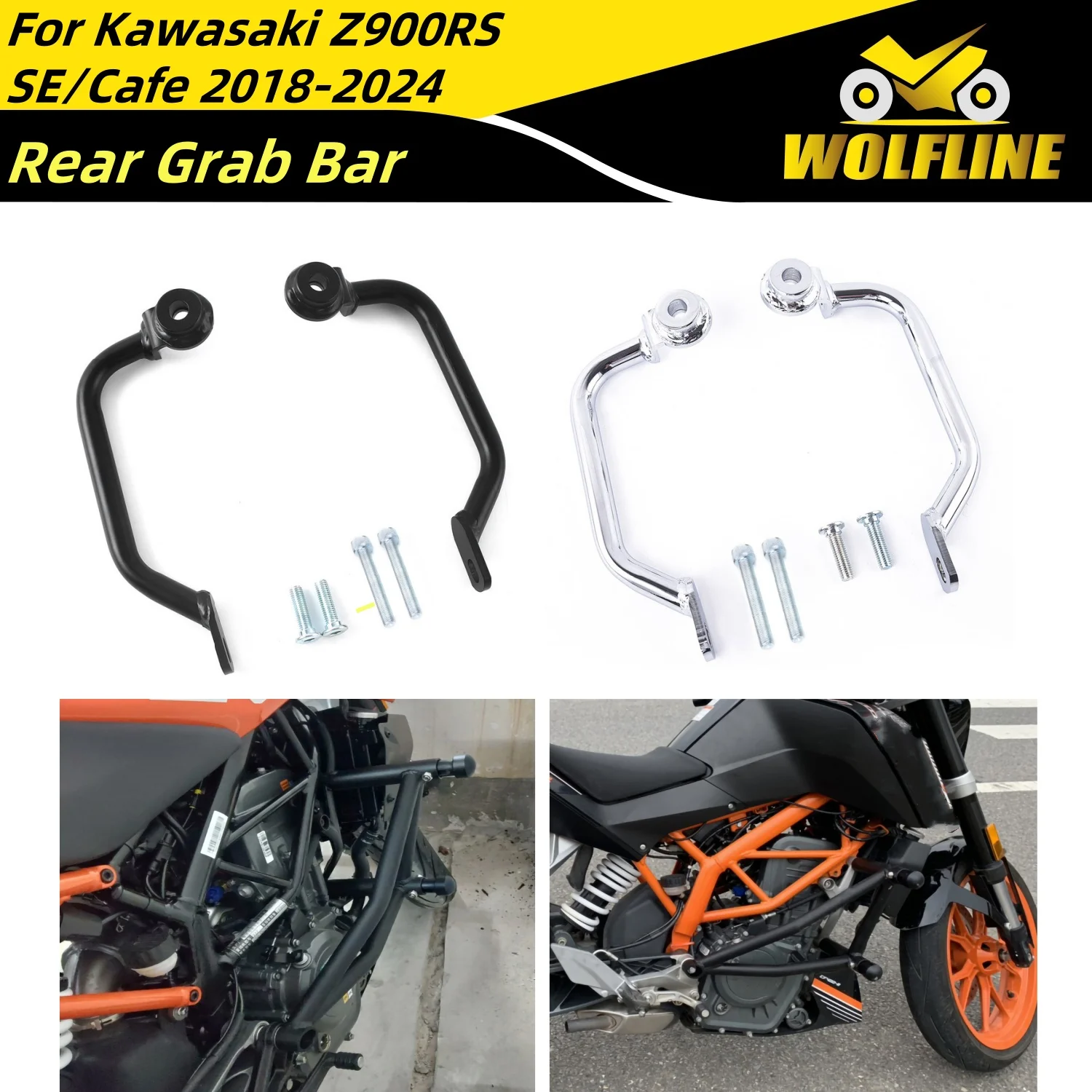 WOLFLINE Rear Grab Bar Rear Passenger Seat Handles Grab Bar For Kawasaki Z900RS ABS SE Cafe 2018-2024 Motorcycle Accessories
WOLFLINE Rear Grab Bar Rear Passenger Seat Handles Grab Bar For Kawasaki Z900RS ABS SE Cafe 2018-2024 Motorcycle Accessories