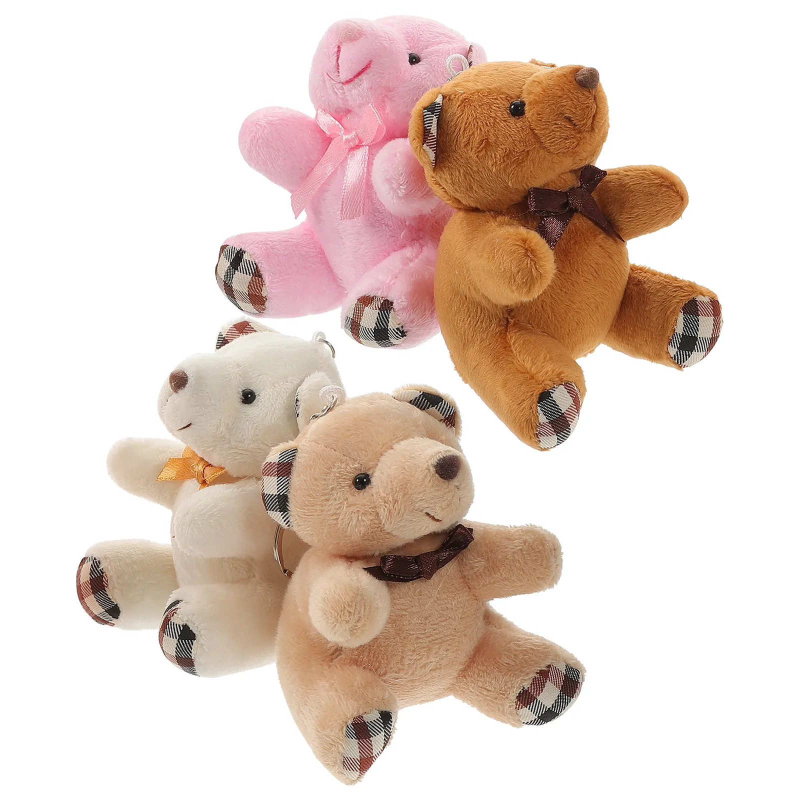 4Pcs Bear Keychain Soft Stuffed Animal Mini Bear Bag Hanging Charm Car Decorations Party Supplies Christmas Gifts
4Pcs Bear Keychain Soft Stuffed Animal Mini Bear Bag Hanging Charm Car Decorations Party Supplies Christmas Gifts