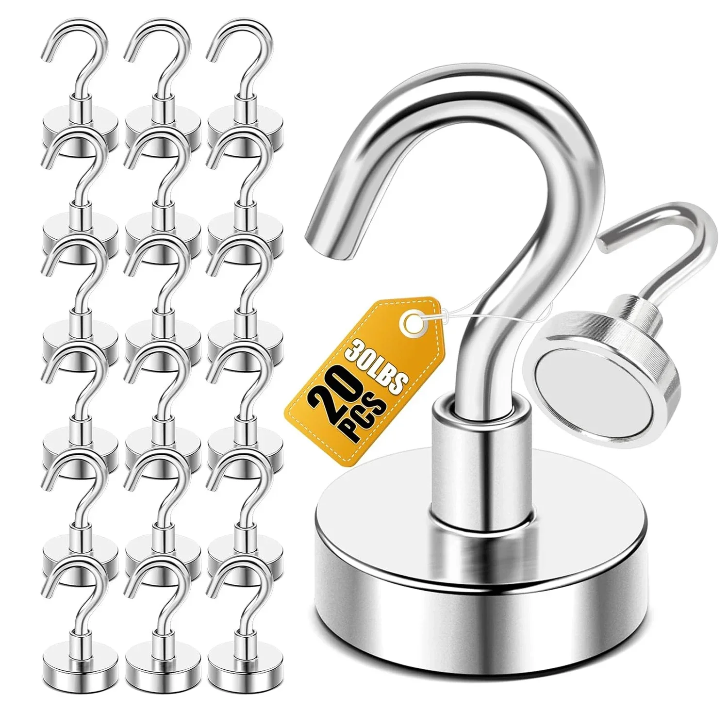 20PCS Metal Strong Magnetic Hook Wall-mounted Heavy-duty Magnetic Hook Key Hanger Home Kitchen Bathroom Accessories Magnet
20PCS Metal Strong Magnetic Hook Wall-mounted Heavy-duty Magnetic Hook Key Hanger Home Kitchen Bathroom Accessories Magnet