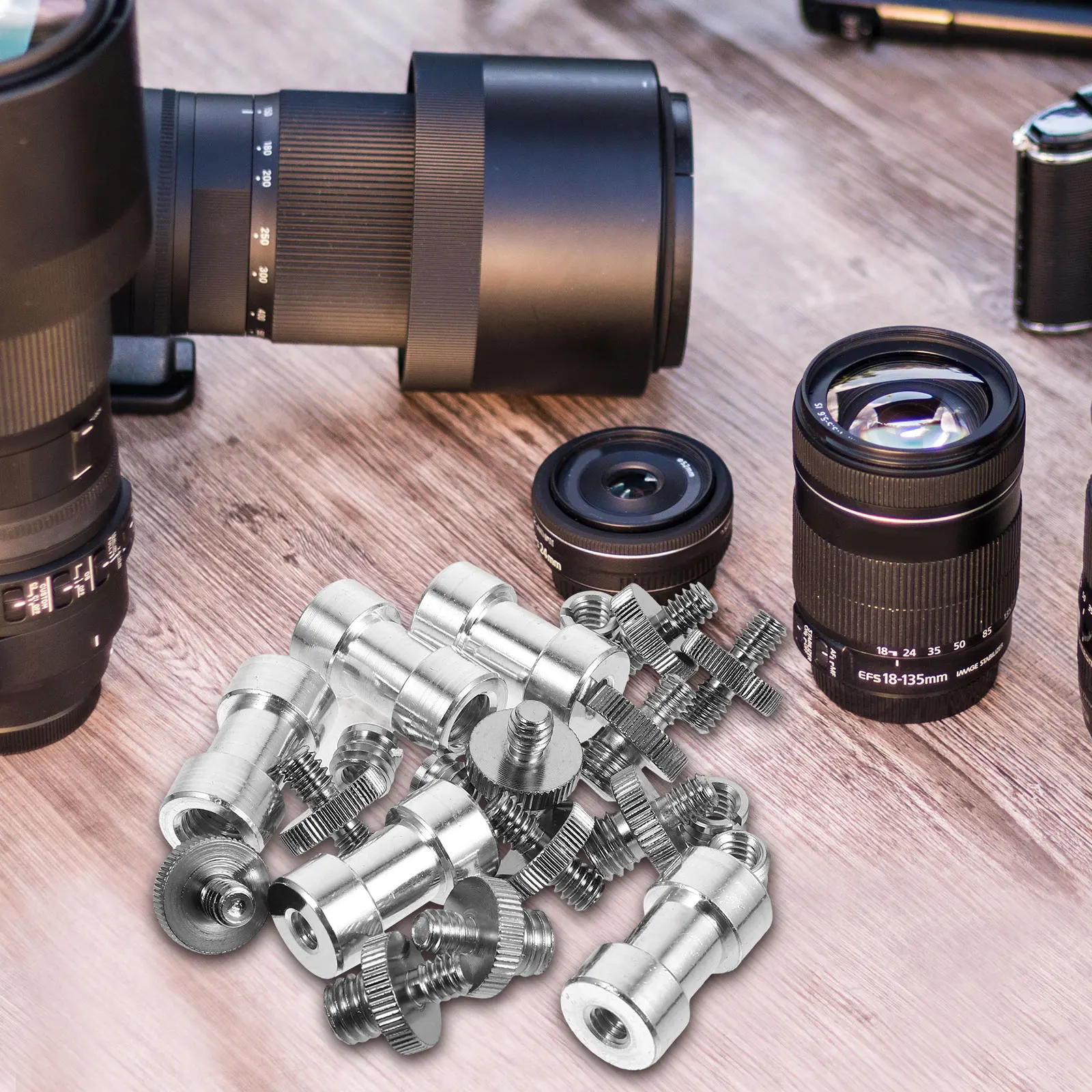 1 Set Of Screw Kit Replacement Alloy Screws Dual Ended 1/4 Inch Mount Adapter For Camera Tripod Mounting Parts Dual Head Screws
1 Set Of Screw Kit Replacement Alloy Screws Dual Ended 1/4 Inch Mount Adapter For Camera Tripod Mounting Parts Dual Head Screws