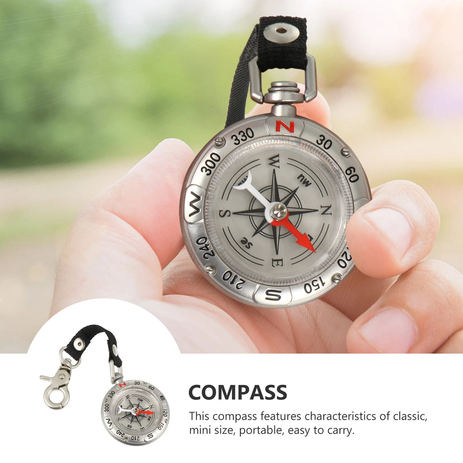 1pc Zinc Alloy Compass Keychain Pendant for Hiking Camping Outdoor Activities Portable Mini Size Survival Navigation Tool
1pc Zinc Alloy Compass Keychain Pendant for Hiking Camping Outdoor Activities Portable Mini Size Survival Navigation Tool