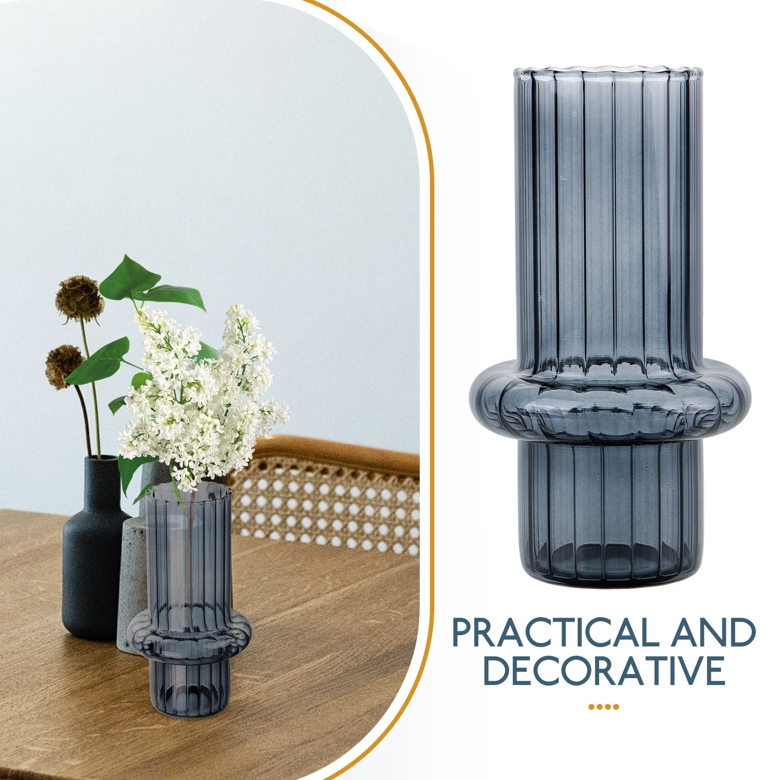 Decorative Glass Vase Floral Hydroponic Flower Planter Grey for Wedding Propagation
Decorative Glass Vase Floral Hydroponic Flower Planter Grey for Wedding Propagation
