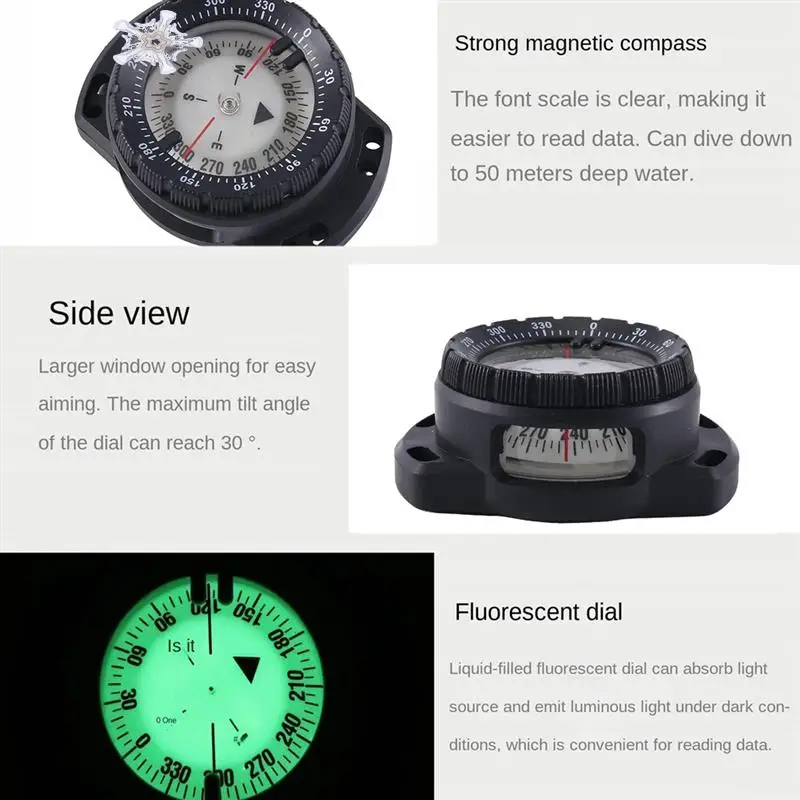 With Magnetic Submersible Diving Depth 50M Waterproof Scuba Diving Compass Diver Underwater Direction Watch Equipment
With Magnetic Submersible Diving Depth 50M Waterproof Scuba Diving Compass Diver Underwater Direction Watch Equipment