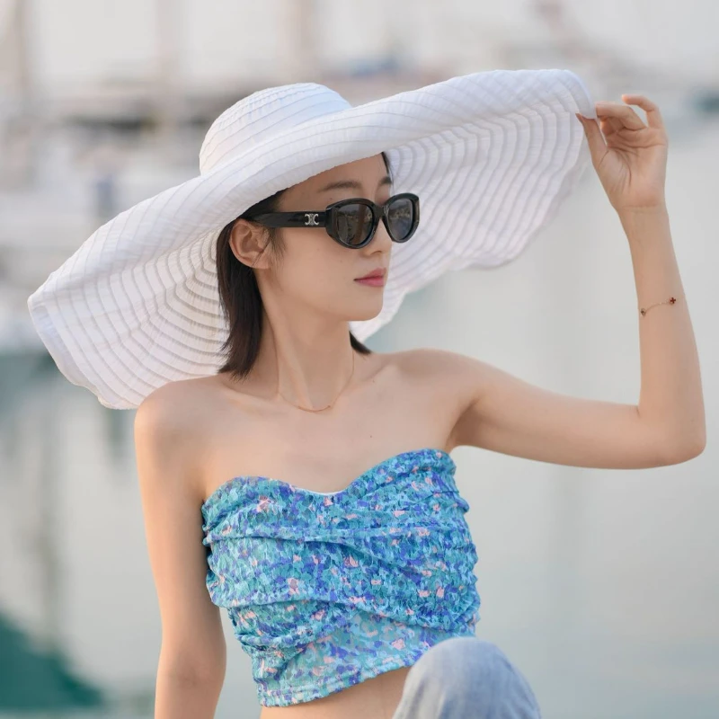 20cm Women Large Brim Malleable shape Cotton Ribbon Sun Hats Hat Red Black Summer Foldable Beach Hat Party Wedding Dress Hat
20cm Women Large Brim Malleable shape Cotton Ribbon Sun Hats Hat Red Black Summer Foldable Beach Hat Party Wedding Dress Hat