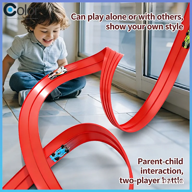 Generic Diy Gravity Defying Dual Rail Flexible Soft Glue Race Car Track Set With 4 Inertia Sliding Alloy Race Cars Kids Play Toy
Generic Diy Gravity Defying Dual Rail Flexible Soft Glue Race Car Track Set With 4 Inertia Sliding Alloy Race Cars Kids Play Toy