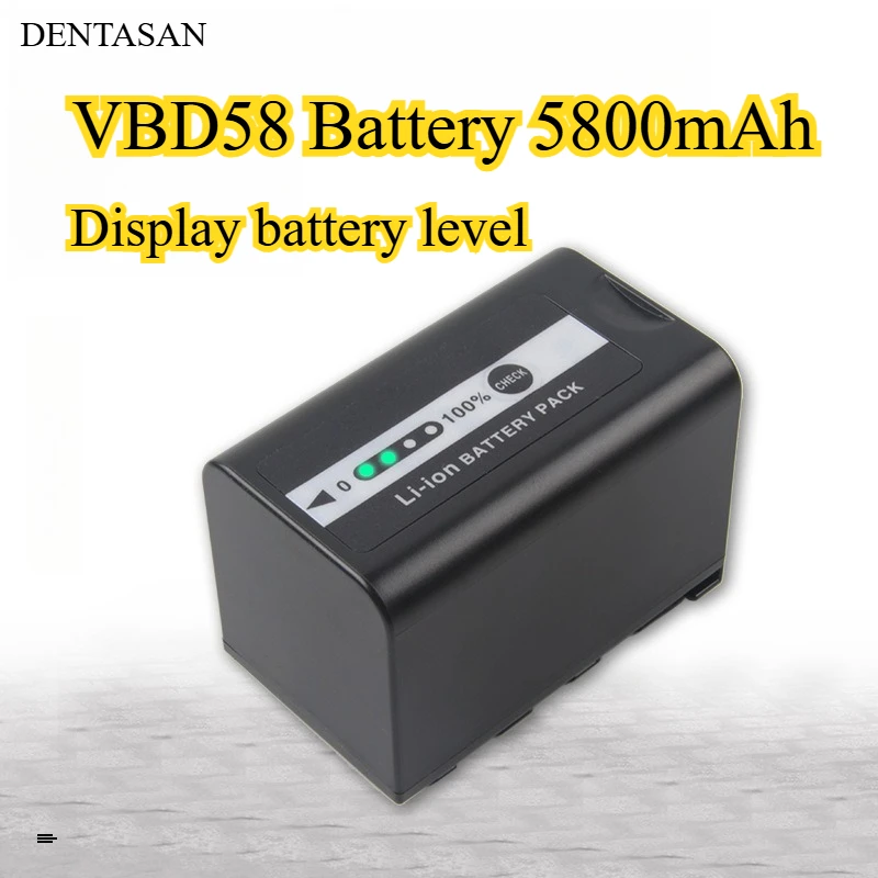 VBD58 Батарея 5800 мАч 4-сетевой индикатор питания подходит для профессиональной камеры Panasonic AJ-PX298 HC-MDH2 HC-MDH2GK P2HD
VBD58 Батарея 5800 мАч 4-сетевой индикатор питания подходит для профессиональной камеры Panasonic AJ-PX298 HC-MDH2 HC-MDH2GK P2HD