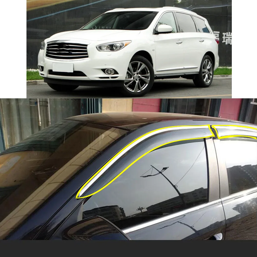 Car Body Styling Sticker Plastic Window Glass Wind Visor Rain/Sun Guard Vent Parts For INFINITI QX56 2010 2011 2012 2013 2014
Car Body Styling Sticker Plastic Window Glass Wind Visor Rain/Sun Guard Vent Parts For INFINITI QX56 2010 2011 2012 2013 2014