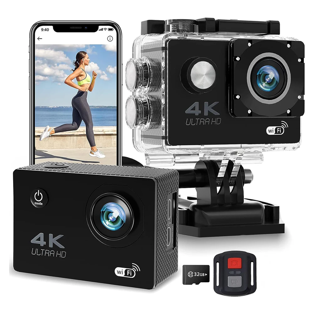 2.0" Action Camera Ultra HD 4K 30FPS WiFi Underwater Cameras Waterproof Helmet Bicycle Video Recording Cameras Outdoor Sport Cam
2.0" Action Camera Ultra HD 4K 30FPS WiFi Underwater Cameras Waterproof Helmet Bicycle Video Recording Cameras Outdoor Sport Cam