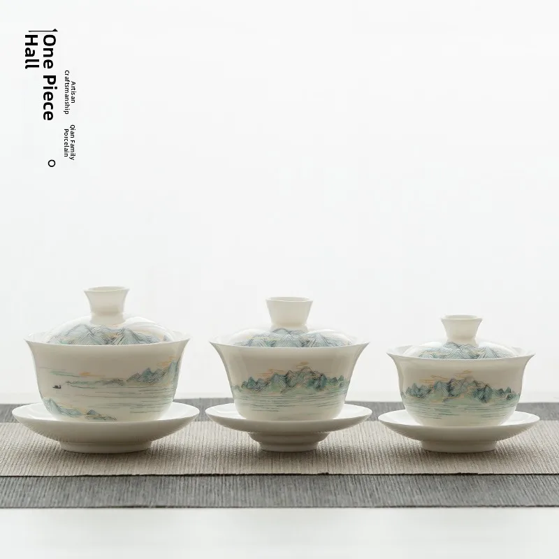 Large Size Ceramic Tea Bowl Thin Walled Cover Bowl Home Use Single Three Talent Tea Brewing Bowl with Lid Porcelain Tea Cup
Large Size Ceramic Tea Bowl Thin Walled Cover Bowl Home Use Single Three Talent Tea Brewing Bowl with Lid Porcelain Tea Cup