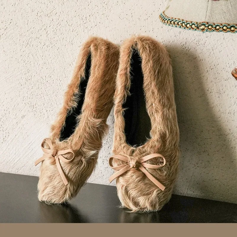 New Women's Mary Jane Shoes Exquisite Faux Fur Casual Shoes for Woman Fashion Shallow Flat Shoe Designer Shoes Zapatos De Mujer
New Women's Mary Jane Shoes Exquisite Faux Fur Casual Shoes for Woman Fashion Shallow Flat Shoe Designer Shoes Zapatos De Mujer