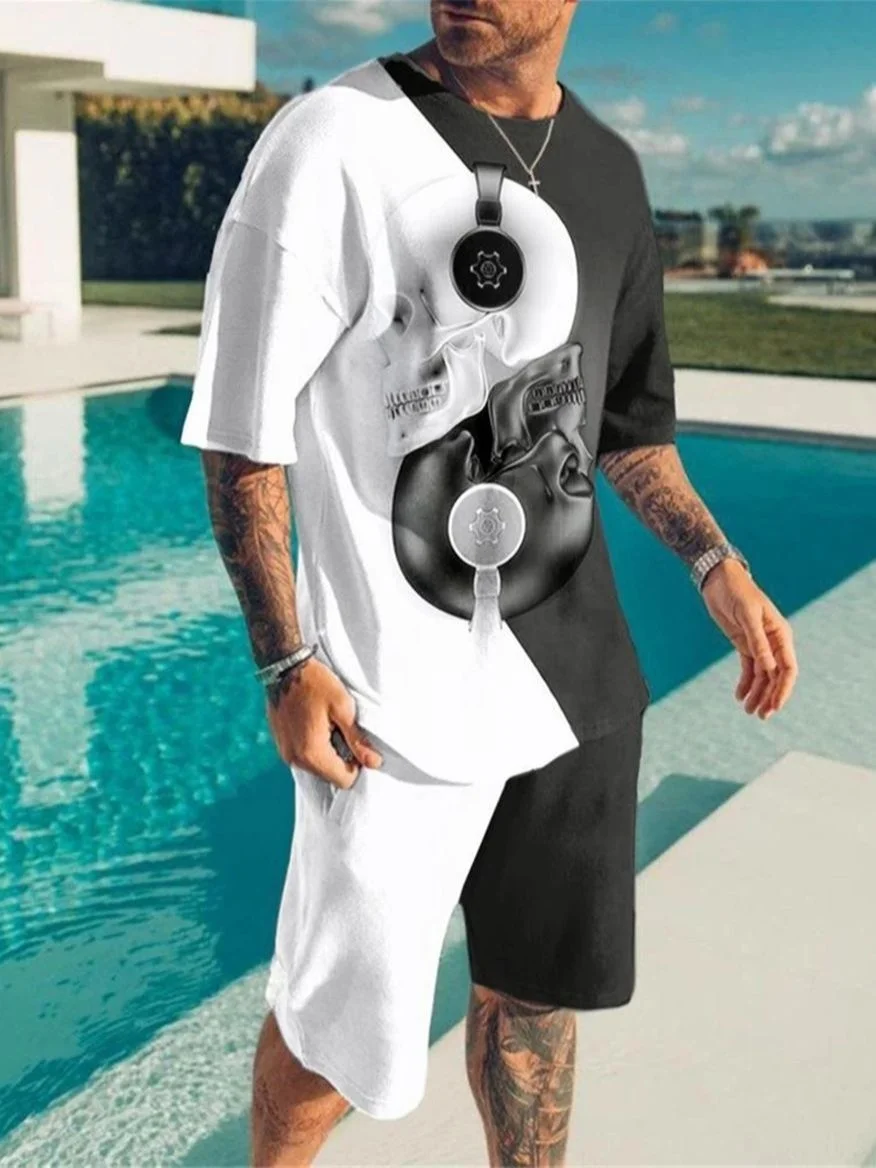 2024 Summer New 3D Trend Print Men's Round Neck Short Sleeved T-shirt Shorts Set 2-piece High-quality Casual Street Sports Set
2024 Summer New 3D Trend Print Men's Round Neck Short Sleeved T-shirt Shorts Set 2-piece High-quality Casual Street Sports Set