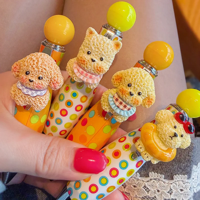 1/4pcs Cartoon Puppy Retractable Ballpoint Pens Kawaii Chubby Dog Pen Cute Stationery Smooth Writing Black Color Gel Ink A3299
1/4pcs Cartoon Puppy Retractable Ballpoint Pens Kawaii Chubby Dog Pen Cute Stationery Smooth Writing Black Color Gel Ink A3299