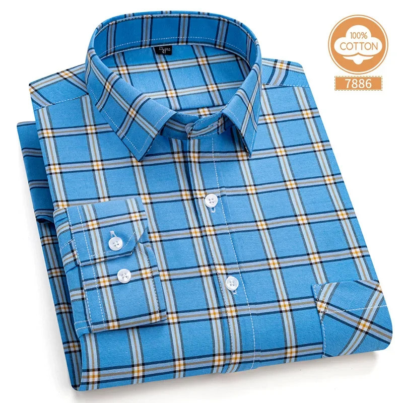 Pop Tshirt Comfortable Cotton Mensclothing Plaid Long-sleeved Shirt Streetwear Men Shirts Designerclothes Korea Style Casual Hom
Pop Tshirt Comfortable Cotton Mensclothing Plaid Long-sleeved Shirt Streetwear Men Shirts Designerclothes Korea Style Casual Hom