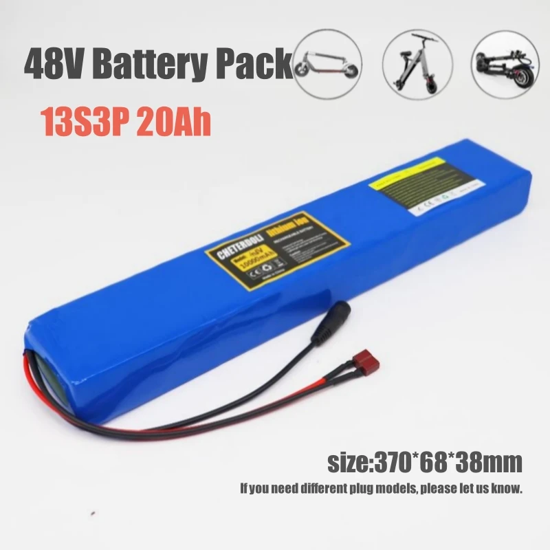ALEVIY 48V 14Ah 13S3P suitable for 500W-7500W electric commuting tool battery, DC-T plug 18650 rechargeable lithium battery pack
ALEVIY 48V 14Ah 13S3P suitable for 500W-7500W electric commuting tool battery, DC-T plug 18650 rechargeable lithium battery pack
