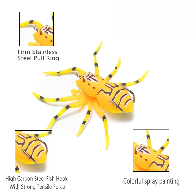 Artificial Baits Spider Soft Baits FishingTackle High Efficiency Baits More Attractive Lures Mini High Strength Three-pitch Hook
Artificial Baits Spider Soft Baits FishingTackle High Efficiency Baits More Attractive Lures Mini High Strength Three-pitch Hook