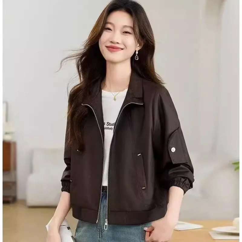 Fashion 2025 Autumn Women Jacket Long Sleeve Casual All-match Windbreaker Coats Female Jackets Zipper Basic Coat Outwear
Fashion 2025 Autumn Women Jacket Long Sleeve Casual All-match Windbreaker Coats Female Jackets Zipper Basic Coat Outwear