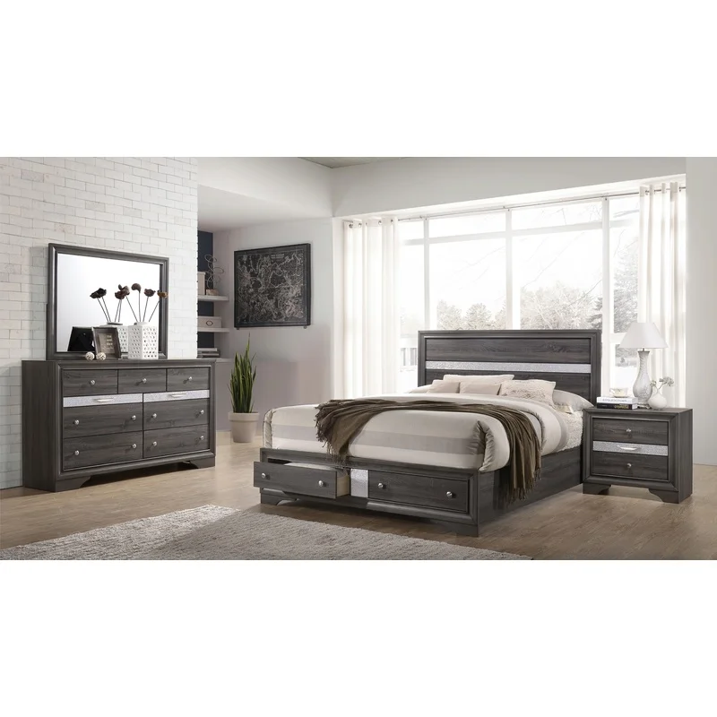 Gray Wood 4-Piece Storage Bedroom Set
Gray Wood 4-Piece Storage Bedroom Set