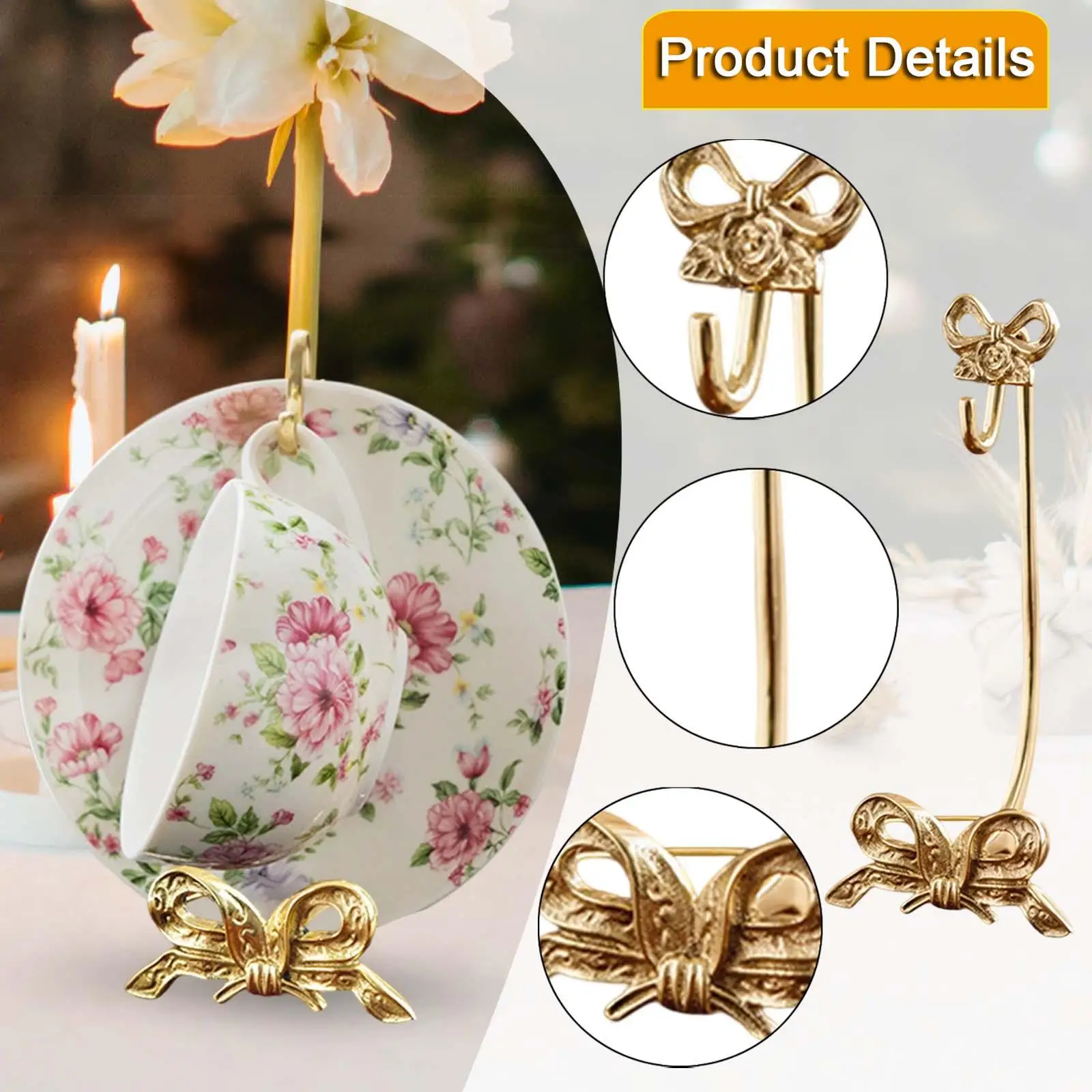 Vintage Brass Cup and Saucer Display Stand Desk Organizer for Tea Coffee Table Kitchen Storage
Vintage Brass Cup and Saucer Display Stand Desk Organizer for Tea Coffee Table Kitchen Storage