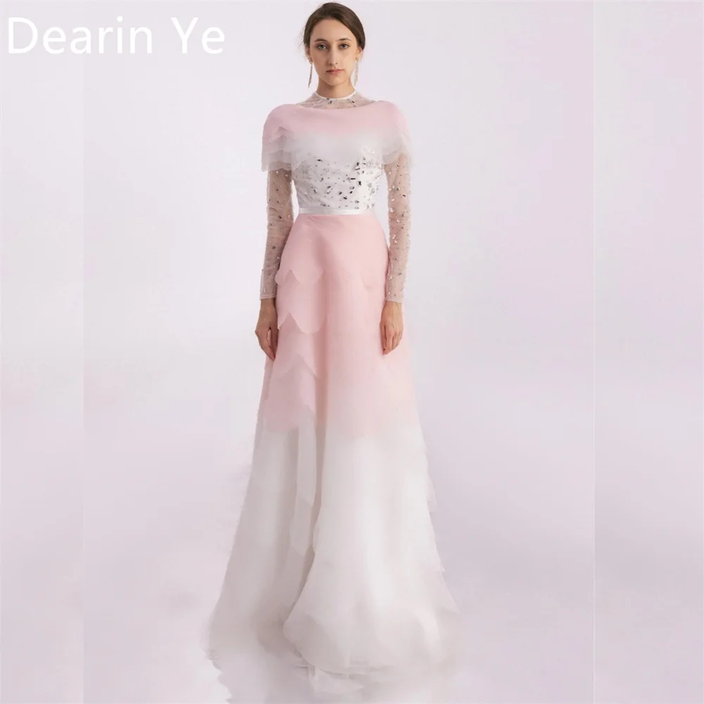 Customized Evening Dress Dearin Scoop Neckline A-line Floor Length Skirts Tulle Bespoke Occasion Dresses Saudi Arabia Formal Pro
Customized Evening Dress Dearin Scoop Neckline A-line Floor Length Skirts Tulle Bespoke Occasion Dresses Saudi Arabia Formal Pro