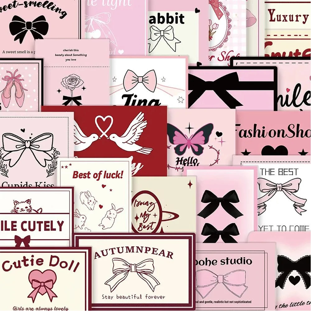 10/30/50pcs Pink Ballet Style Bowknot Aesthetic Stickers Cute Cartoon Decals DIY Luggage Phone Notebook Kawaii Girl Gift Sticker
10/30/50pcs Pink Ballet Style Bowknot Aesthetic Stickers Cute Cartoon Decals DIY Luggage Phone Notebook Kawaii Girl Gift Sticker